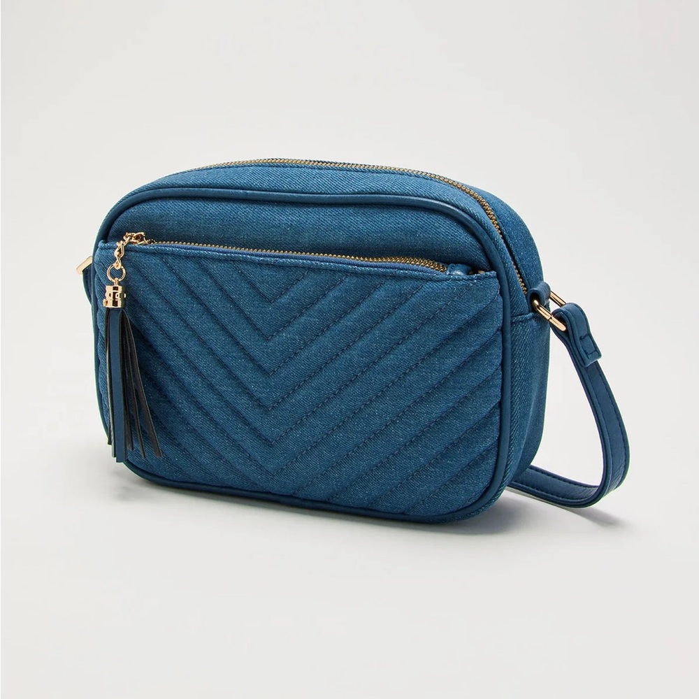 Medium-washed Blue Crossbody Bag Brand New Jeans Pattern